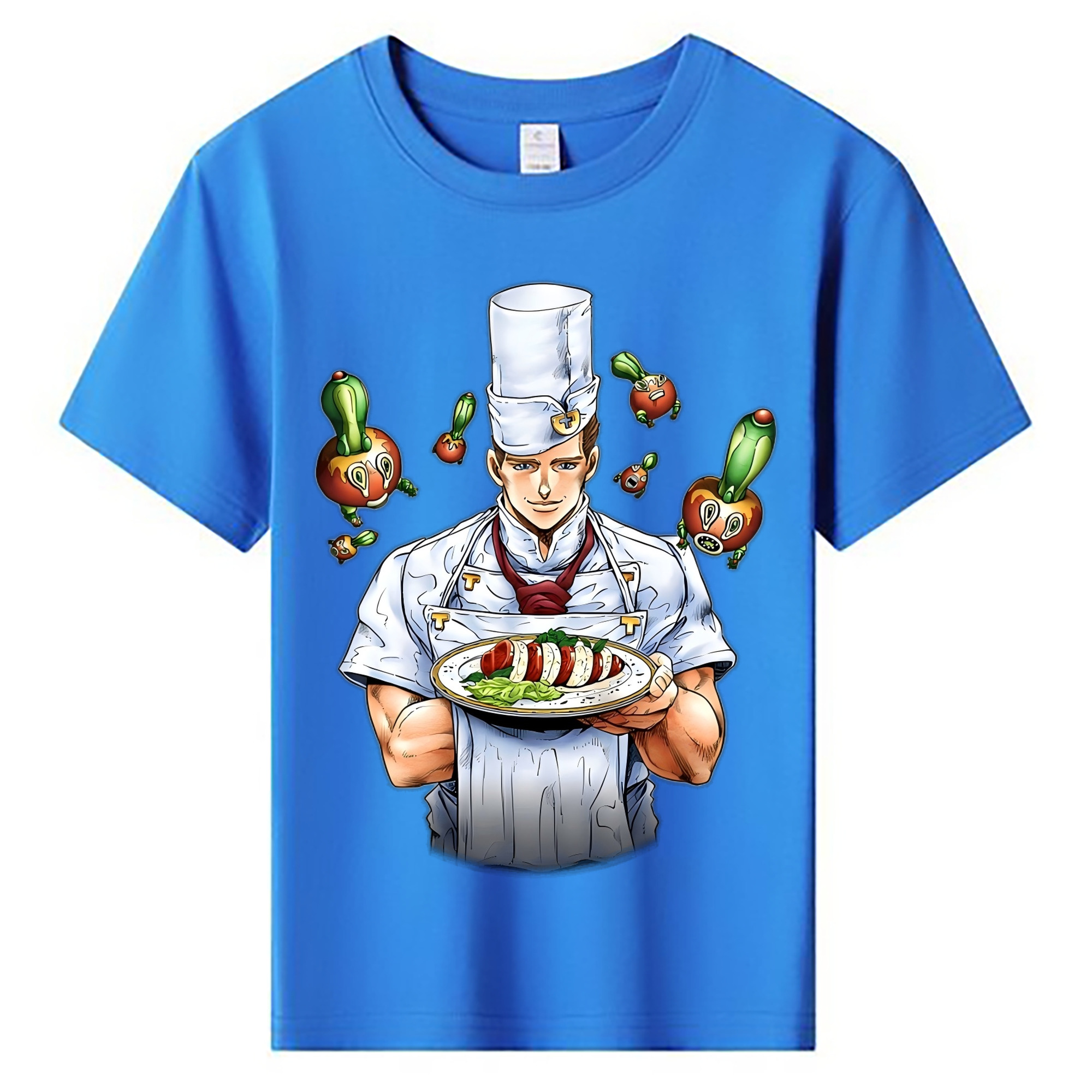 （画像用） ジョジョの奇妙な冒険 Tonio Trussardi JoJo's Bizarre Adventure トニオ?トラッサルディ 綿100％キッズTシャツ（フロントプリント）